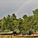 Rainbow over Fort McCoy's historic Commemorative Area