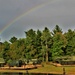 Rainbow over Fort McCoy's historic Commemorative Area