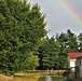 Rainbow over Fort McCoy's historic Commemorative Area