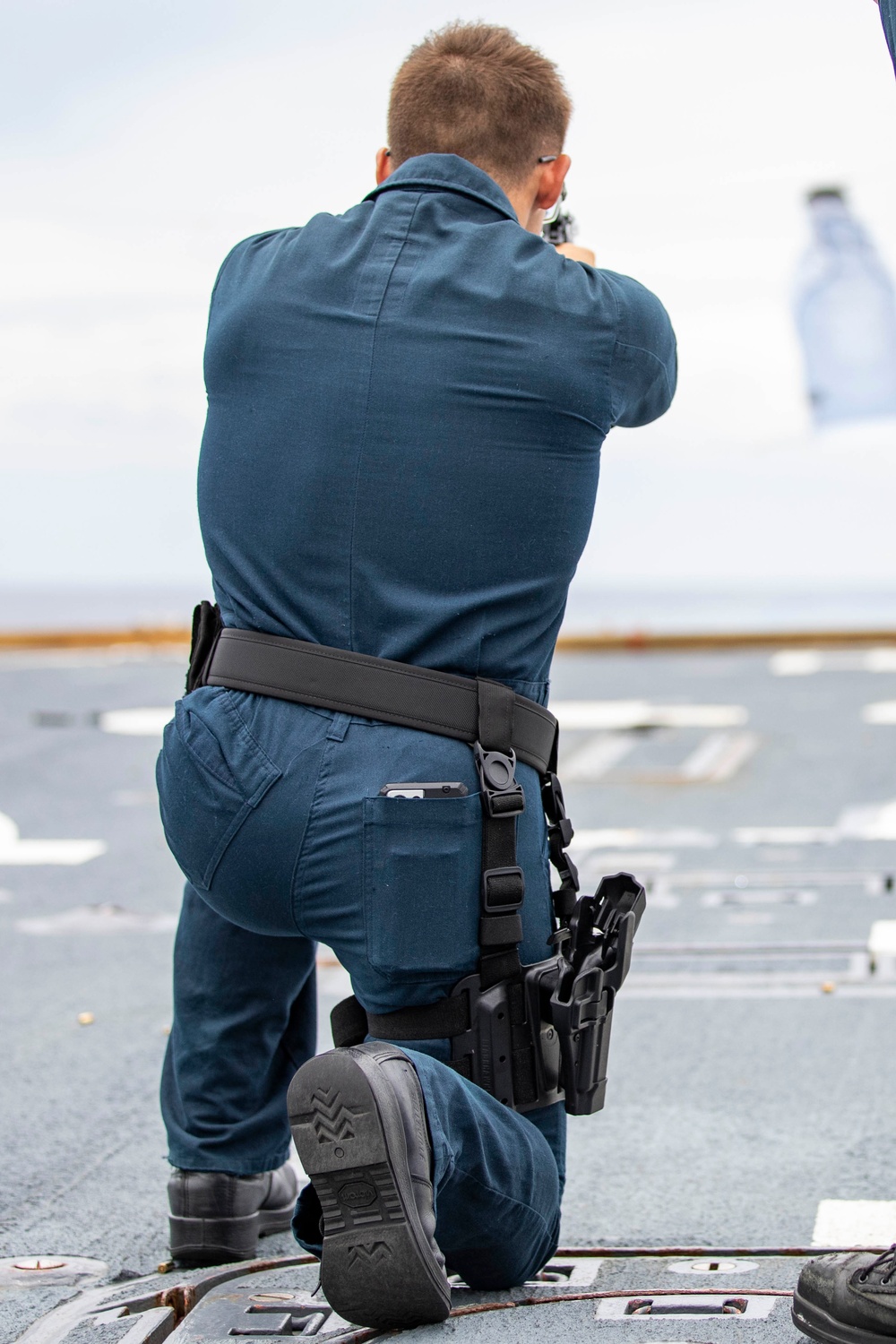 USS Ralph Johnson conducts gun shoot