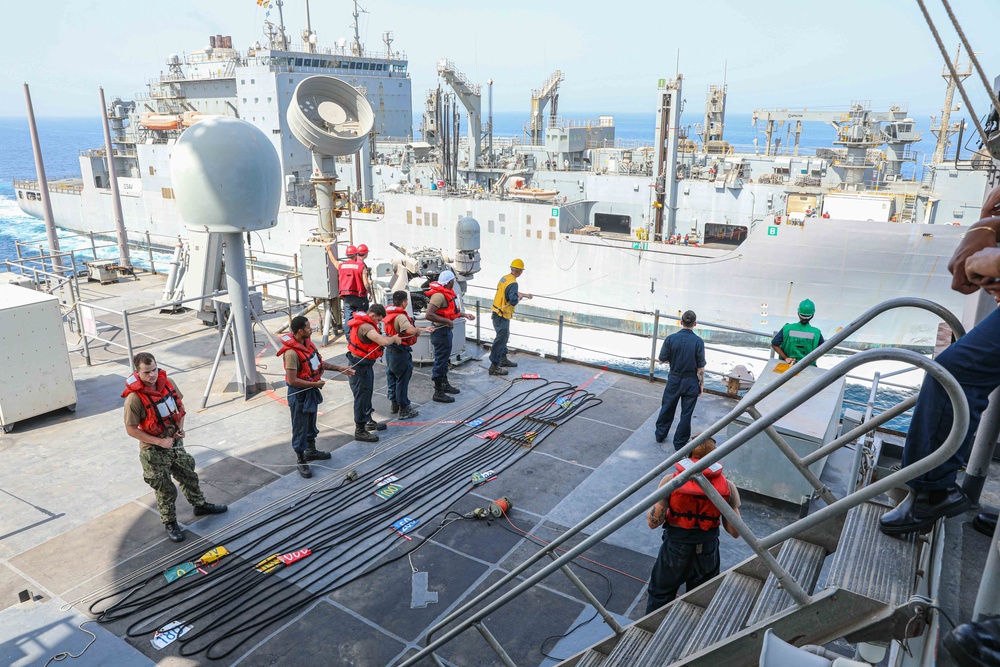 USS Carter Hall Conducts Replenishment-at-Sea