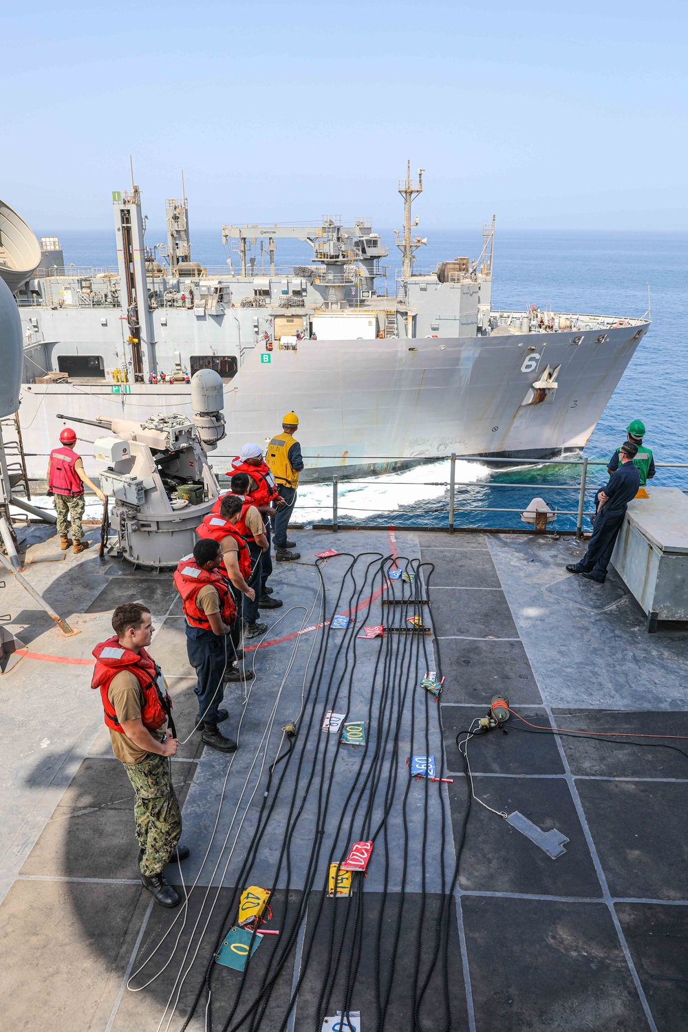 USS Carter Hall Conducts Replenishment-at-Sea