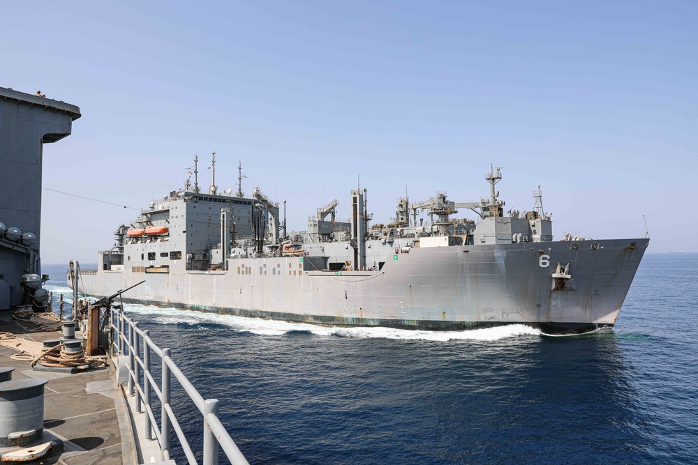 USS Carter Hall Conducts Replenishment-at-Sea