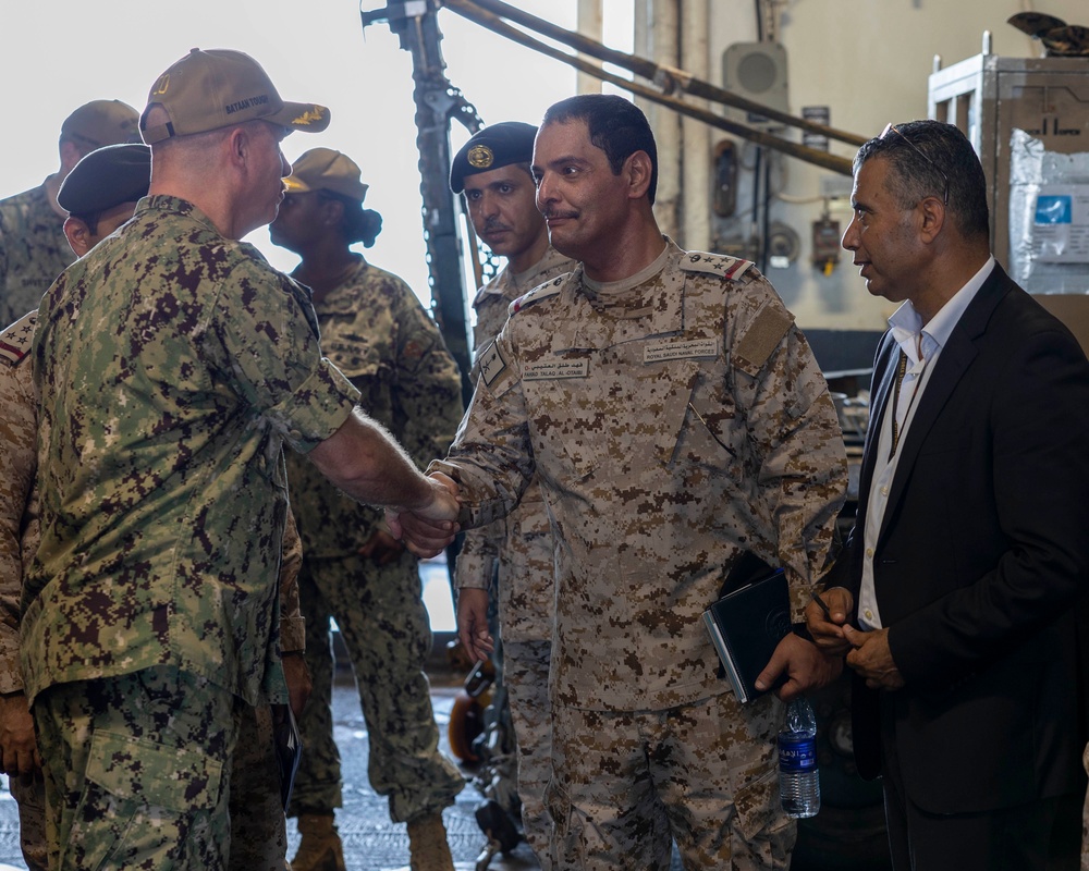 Royal Saudi Navy Commodore Fahad Alotaibi visits USS Bataan