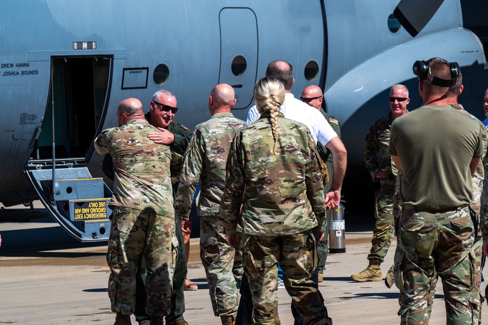 139th Operations Group commander Col. Doug Bailey, takes his final flight