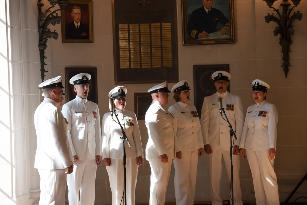 US Navy Band Performs at the CNO Relinquishment Ceremony