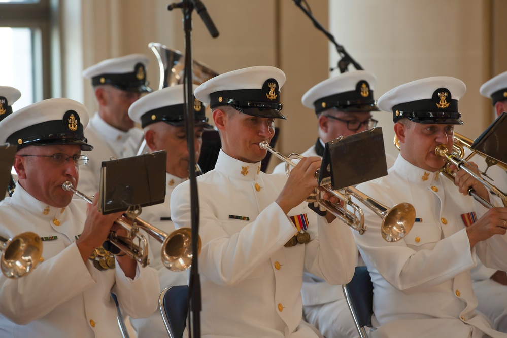 US Navy Band Performs at the CNO Relinquishment Ceremony