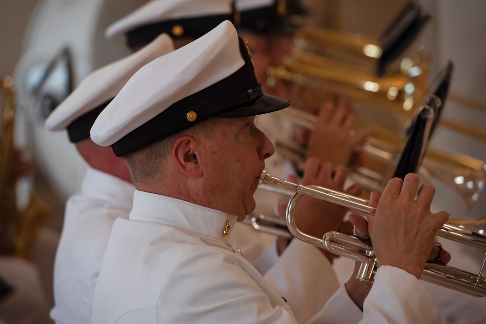 US Navy Band Performs at the CNO Relinquishment Ceremony