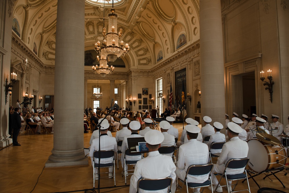 US Navy Band Performs at the CNO Relinquishment Ceremony