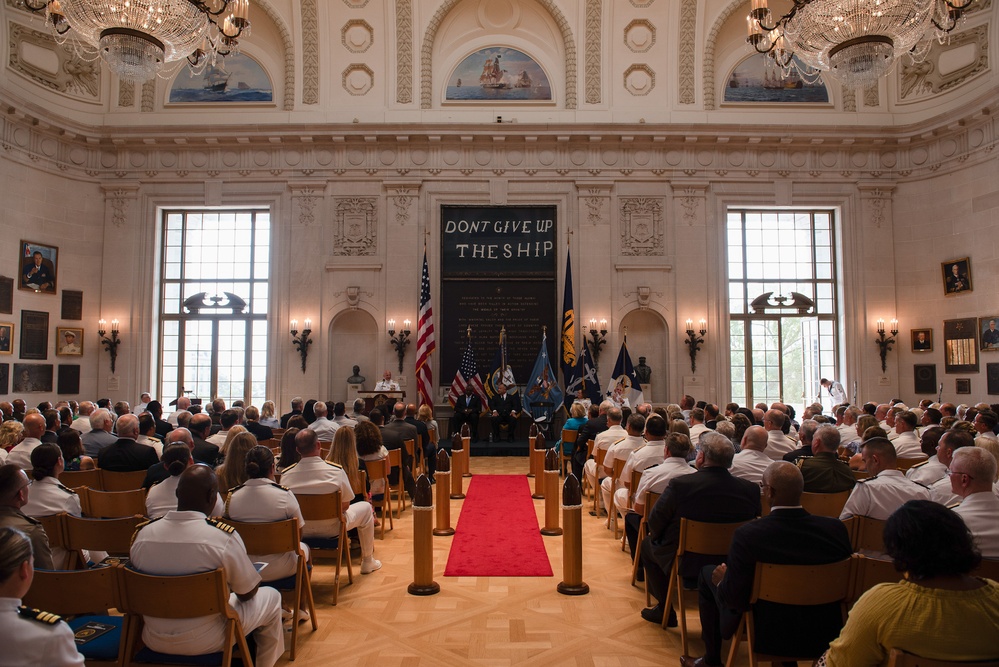 US Navy Band Performs at the CNO Relinquishment Ceremony