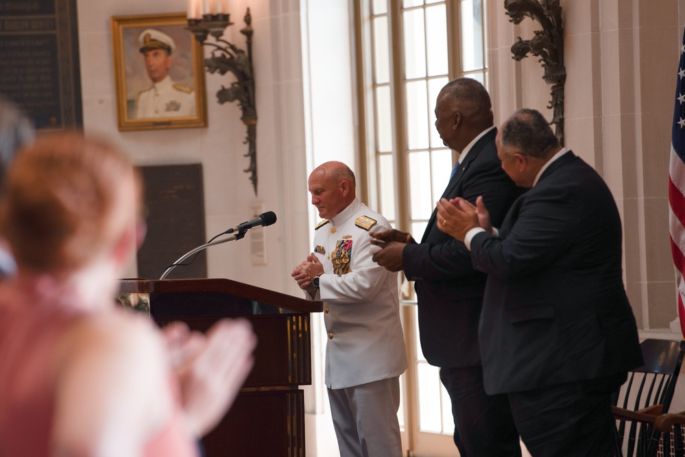 US Navy Band Performs at the CNO Relinquishment Ceremony