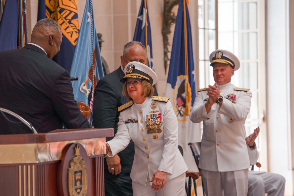 US Navy Band Performs at the CNO Relinquishment Ceremony