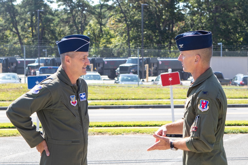 Commander of 1st Air Force visits 177th Fighter Wing