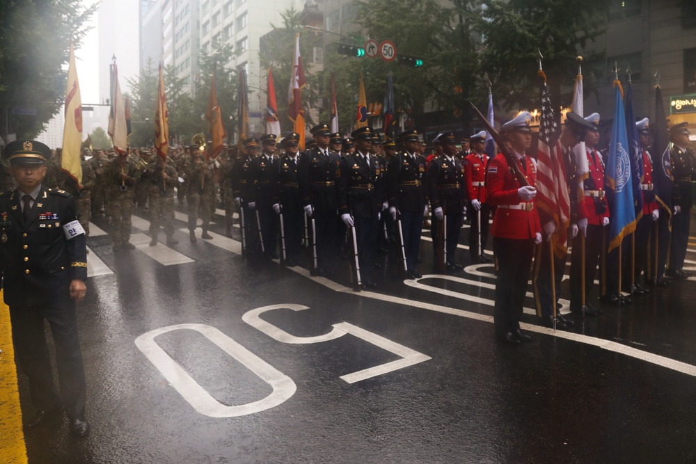 U.S. Soldiers participate in ROK Armed Forces Day Parade