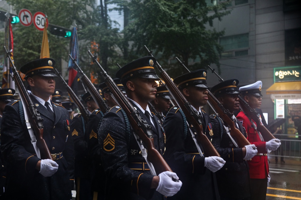 U.S. Soldiers participate in ROK Armed Forces Day Parade