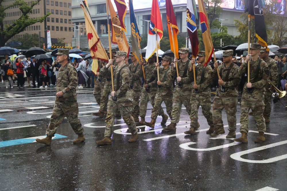 U.S. Soldiers participate in ROK Armed Forces Day Parade