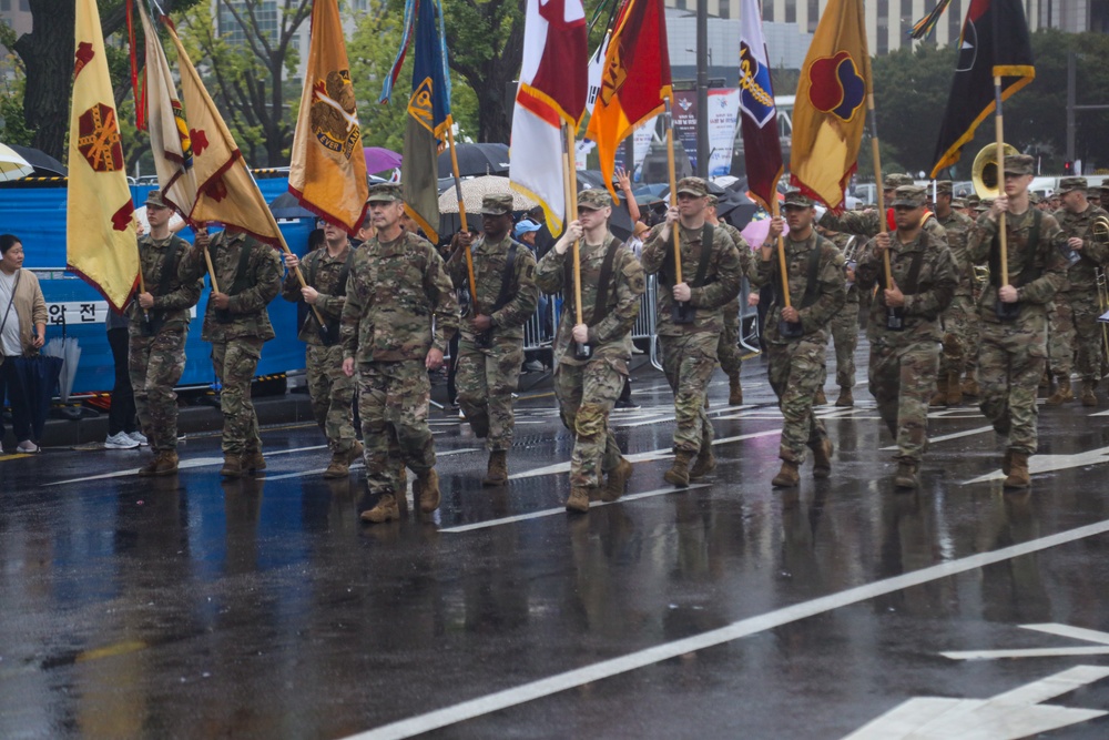 U.S. Soldiers participate in ROK Armed Forces Day Parade