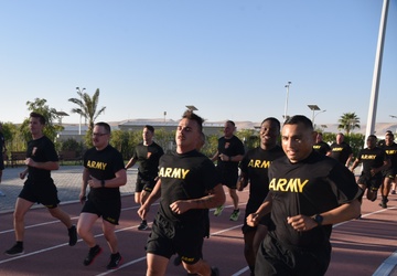 CSM Garza Leads NCOS in Physical Training at Joint Training Center Jordan