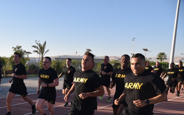 CSM Garza Leads NCOS in Physical Training at Joint Training Center Jordan
