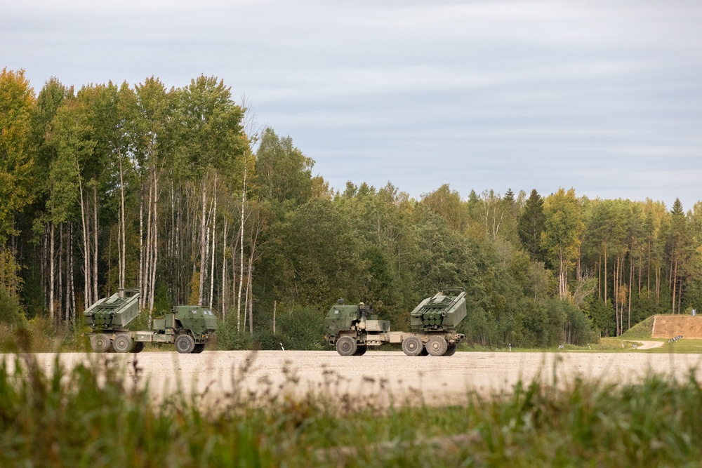 HIMARS crews conduct live-fire exercise with NATO allies in Estonia