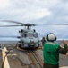 The Warlords of HMS 51 conduct flight operations aboard USS Shoup (DDG 86)