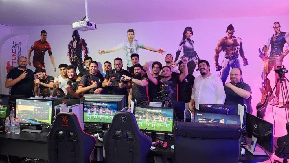 Gafsa Sports youth E-sport team winning the Tunisian E-sport Championship