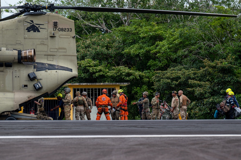 JTF-Bravo Soldiers, Airmen respond to crashed Panamanian aeronaval helicopter