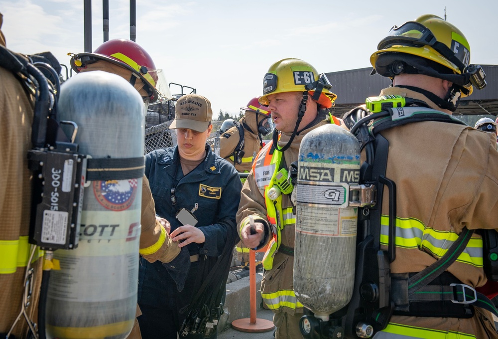 TRFB and USS Maine Sailors Train with NRNW Fire and Emergency Services