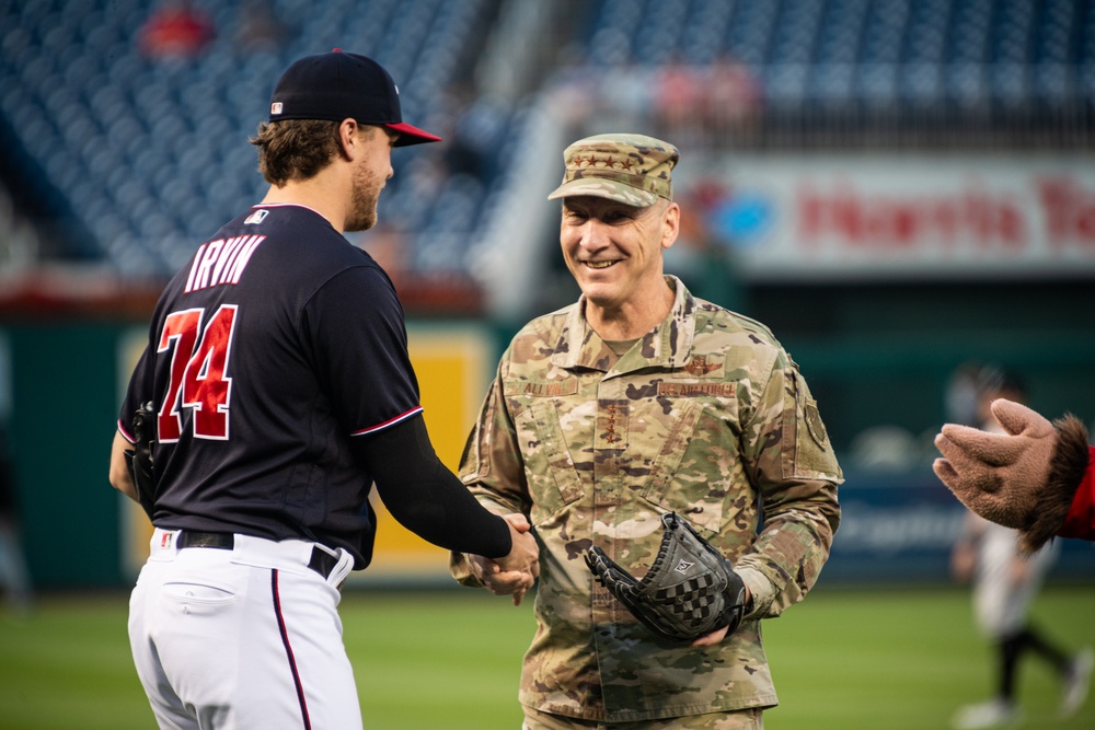 VCSAF leads Air Force Night at Nationals Park, Washington D.C.