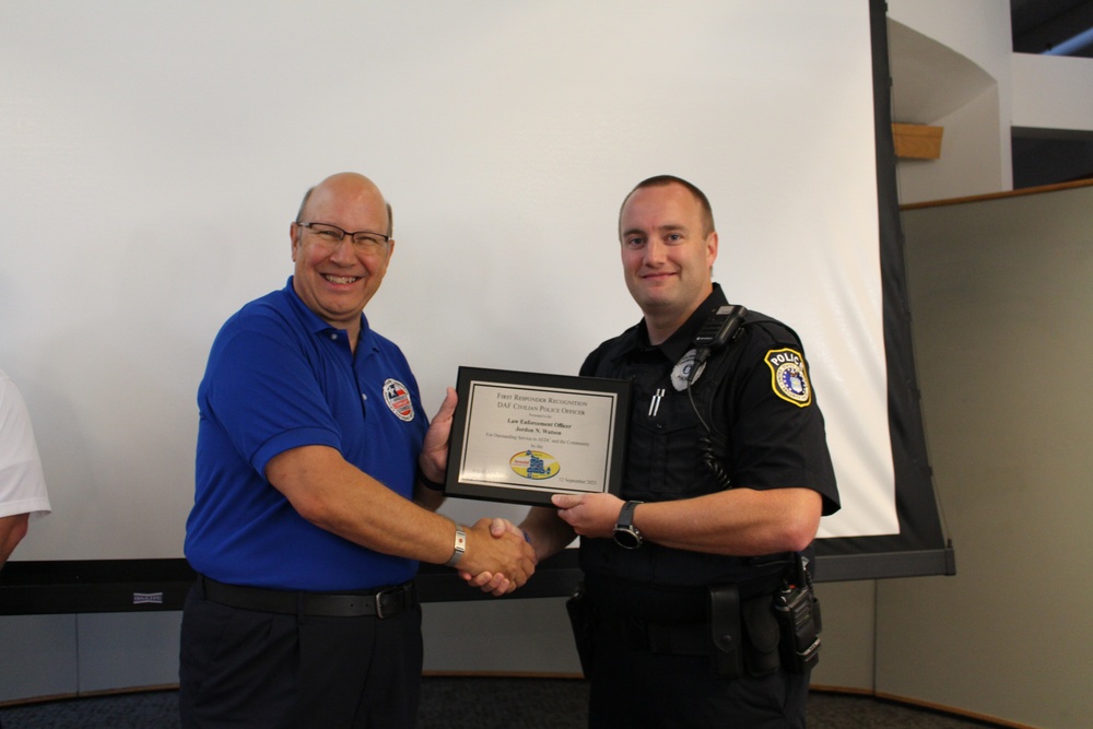 Arnold Community Council recognizes service of Arnold AFB first responders.