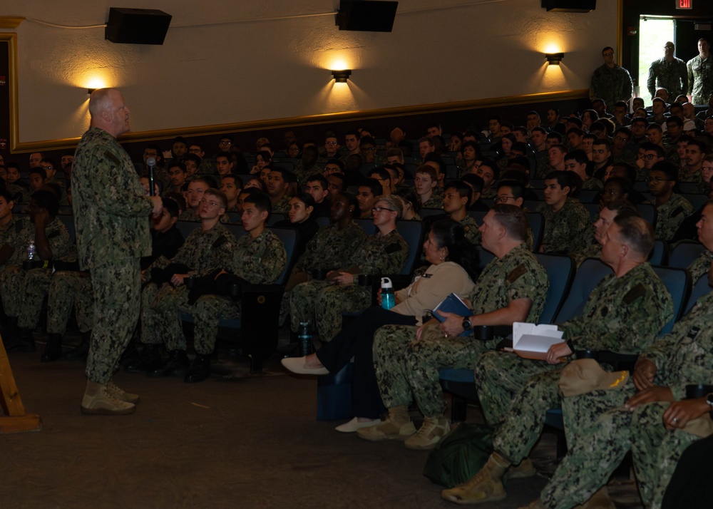 MCPON Honea Holds All Hands Call at Great Lakes