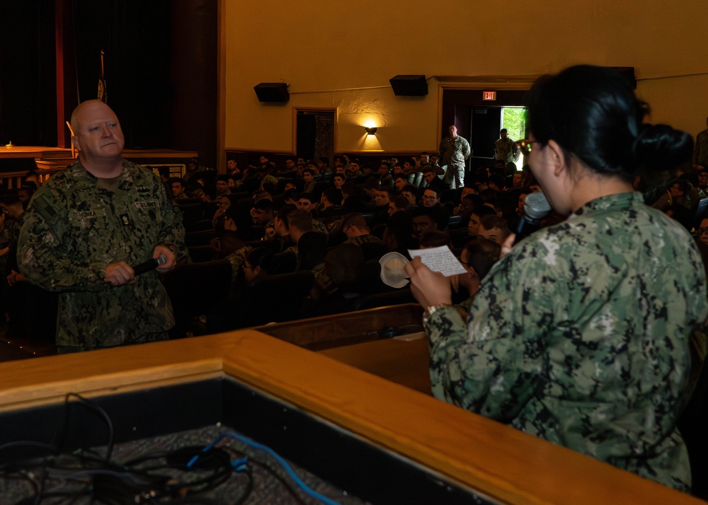 MCPON Honea Holds All Hands Call at Great Lakes