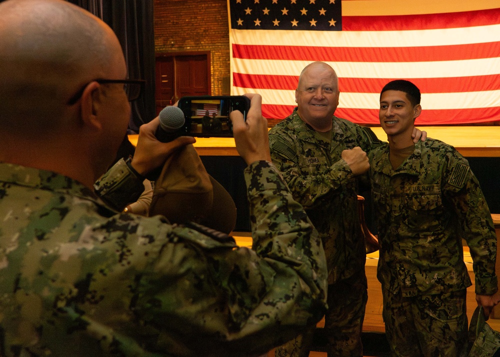 MCPON Honea Holds All Hands Call at Great Lakes