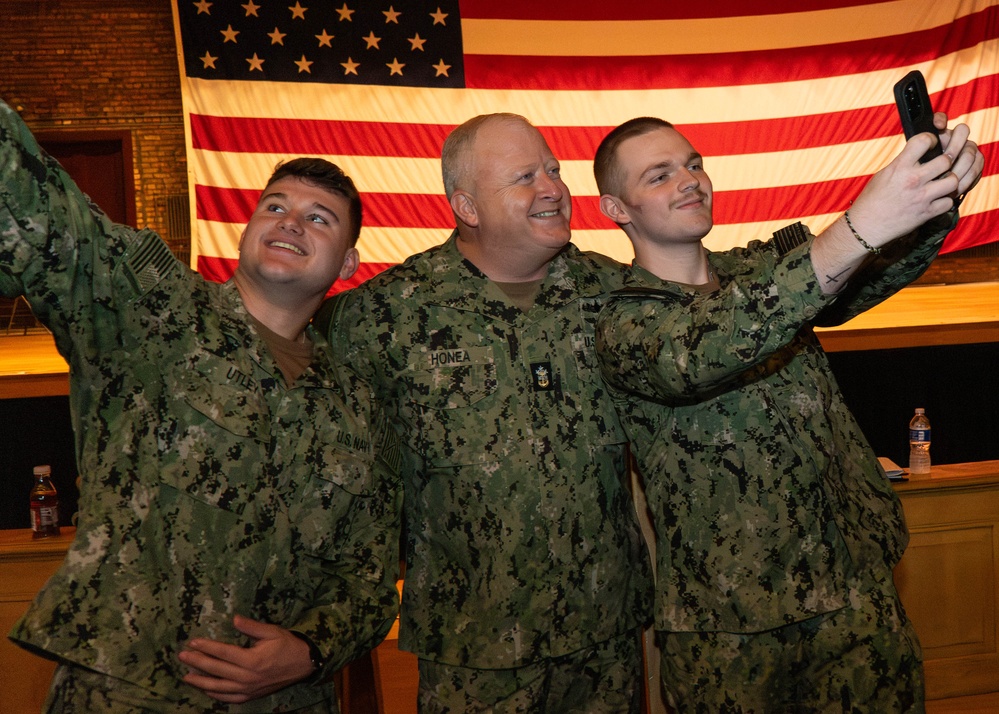 MCPON Honea Holds All Hands Call at Great Lakes