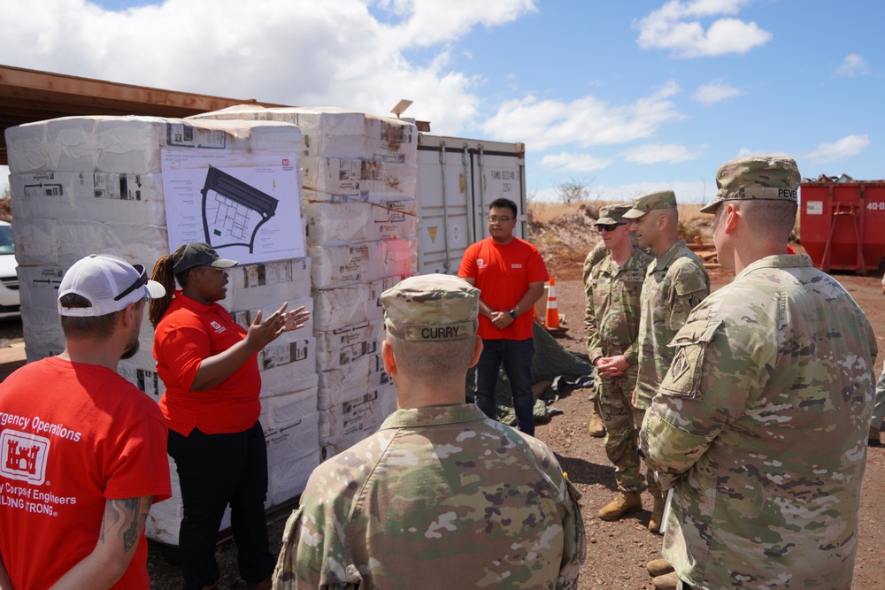 Chief of Engineers visits site of temporary school in Lahaina