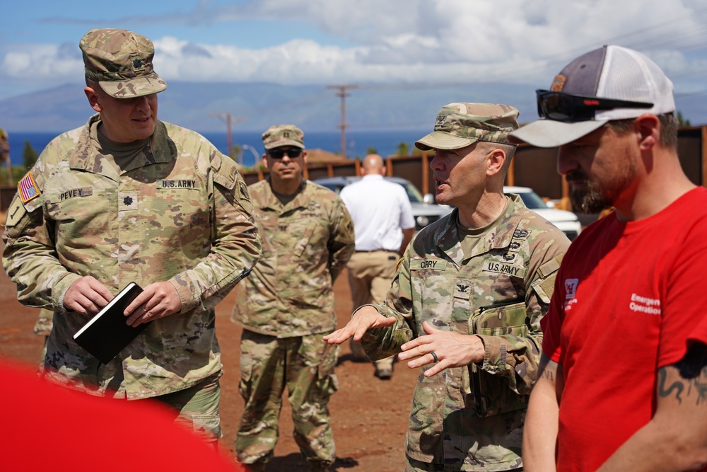 Chief of Engineers visits site of temporary school in Lahaina