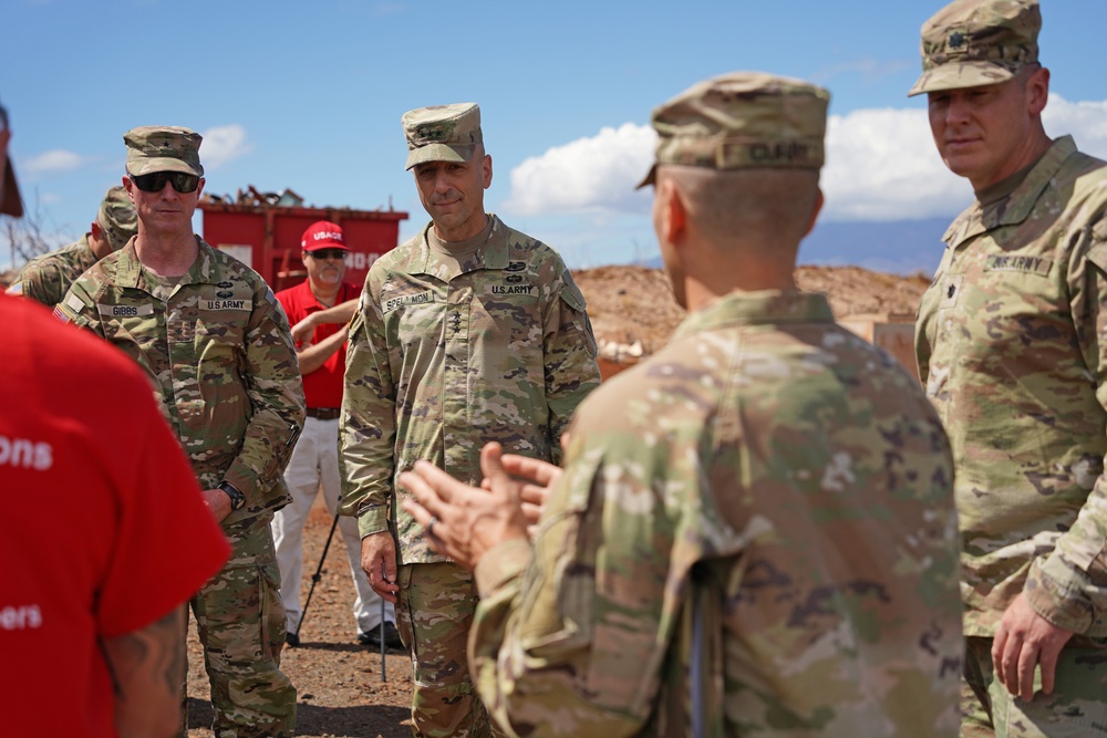 Chief of Engineers visits site of temporary school in Lahaina