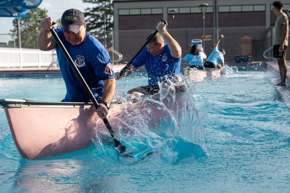 Wing leadership takes home win in canoe tug-of-war