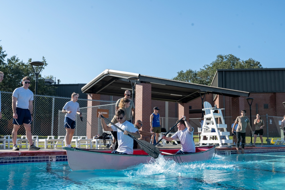 Wing leadership takes home win in canoe tug-of-war