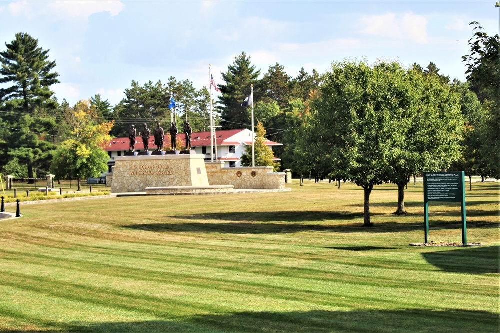 Fort McCoy’s Veterans Memorial Plaza was dedicated in 2009; serves as center point for McCoy activities