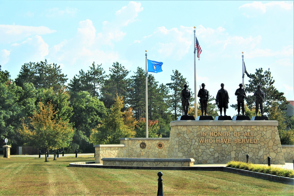 Fort McCoy’s Veterans Memorial Plaza was dedicated in 2009; serves as center point for McCoy activities