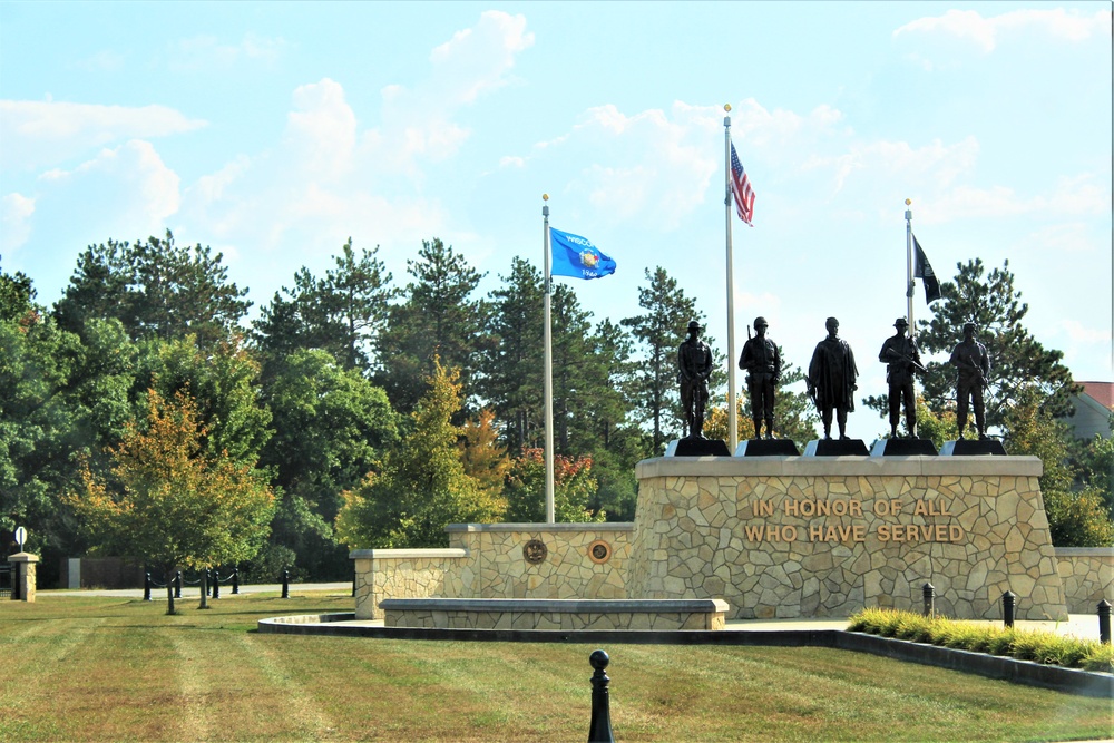 Fort McCoy’s Veterans Memorial Plaza was dedicated in 2009; serves as center point for McCoy activities