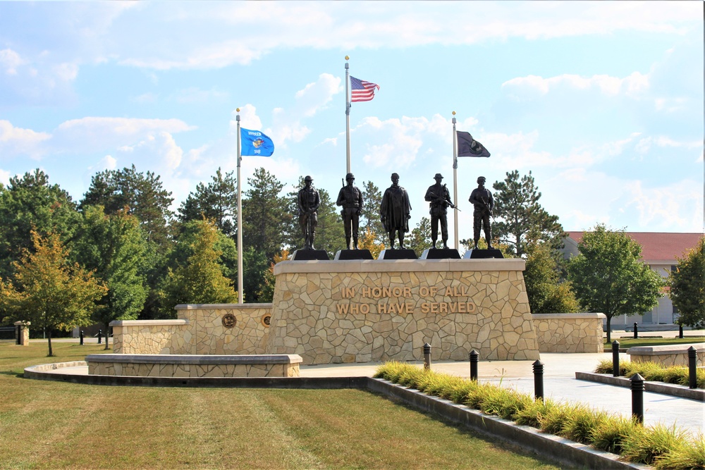 Fort McCoy’s Veterans Memorial Plaza was dedicated in 2009; serves as center point for McCoy activities