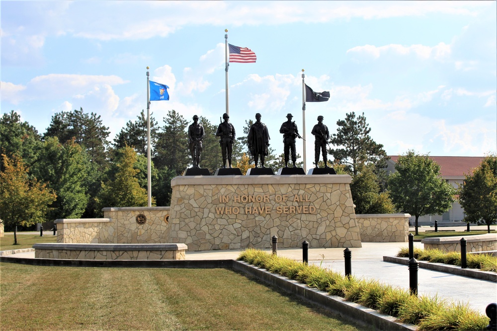 Fort McCoy’s Veterans Memorial Plaza was dedicated in 2009; serves as center point for McCoy activities