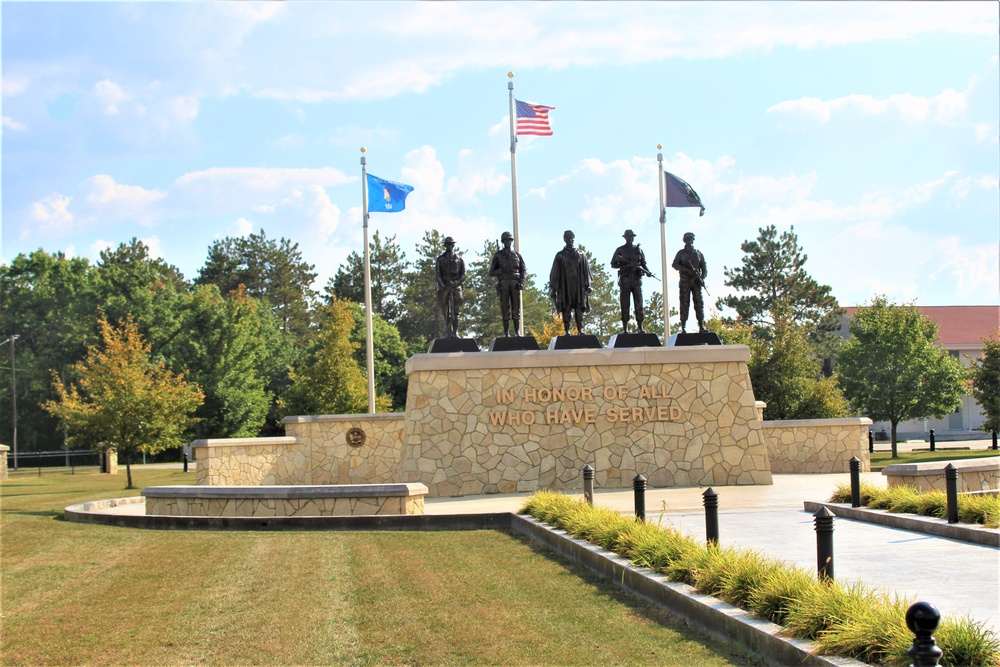 Fort McCoy’s Veterans Memorial Plaza was dedicated in 2009; serves as center point for McCoy activities