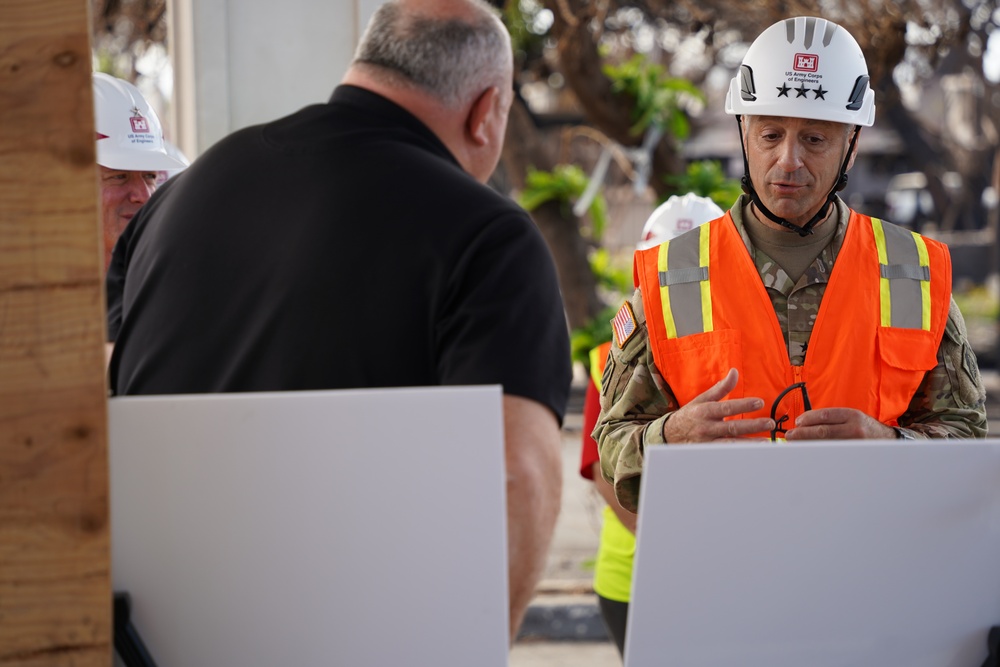 Chief of Engineers surveys fire-damaged areas in Lahaina