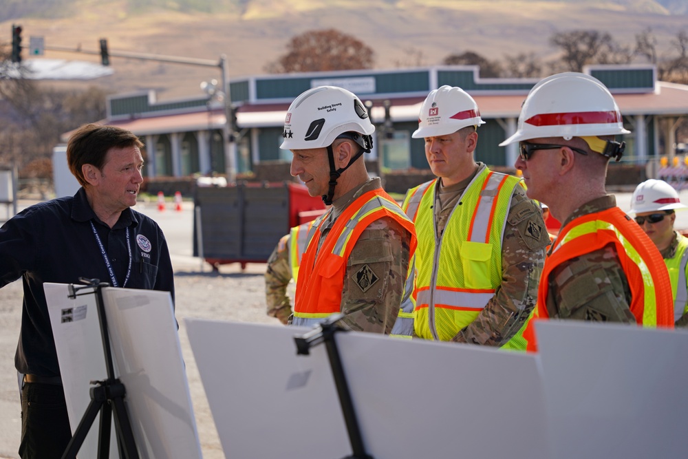 Chief of Engineers surveys fire-damaged areas in Lahaina