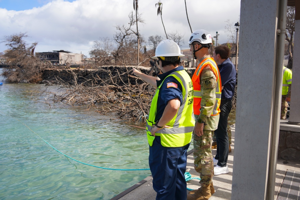 Chief of Engineers surveys fire-damaged areas in Lahaina