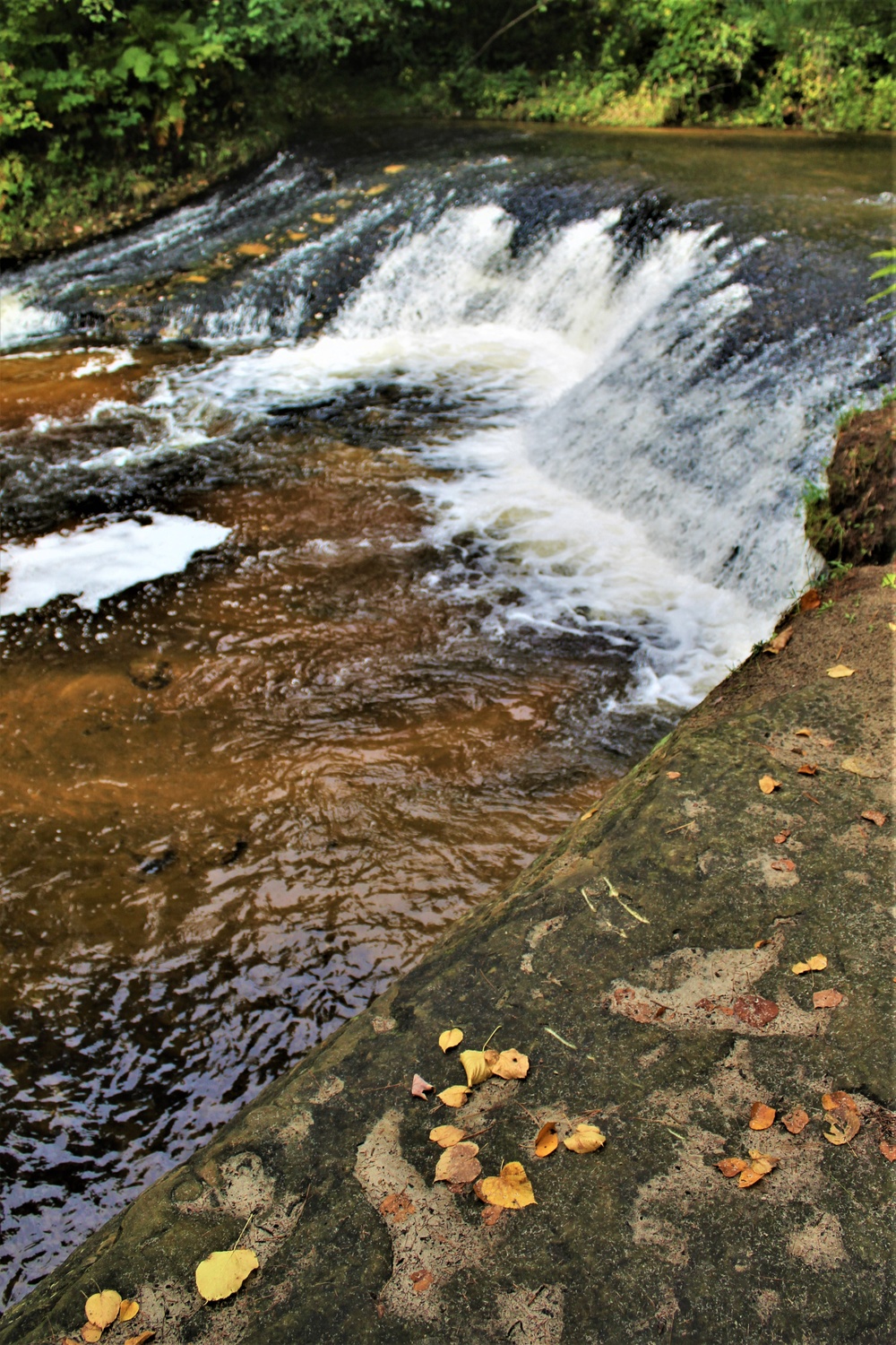 Fall colors 2023 at Trout Falls in Fort McCoy's Pine View Recreation Area