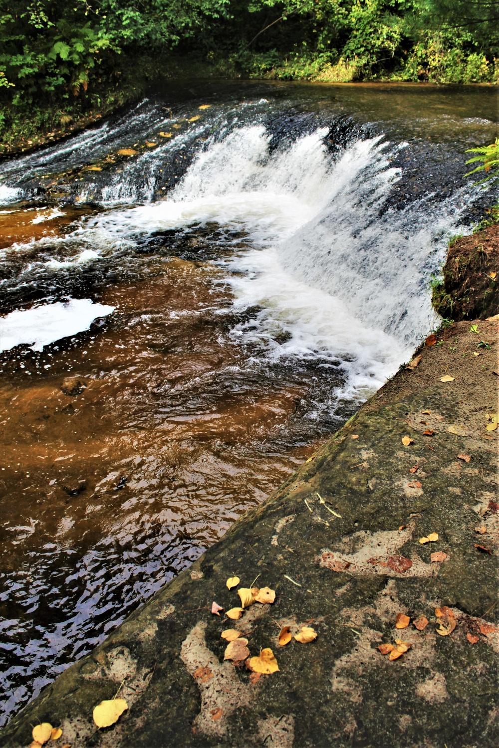 Fall colors 2023 at Trout Falls in Fort McCoy's Pine View Recreation Area